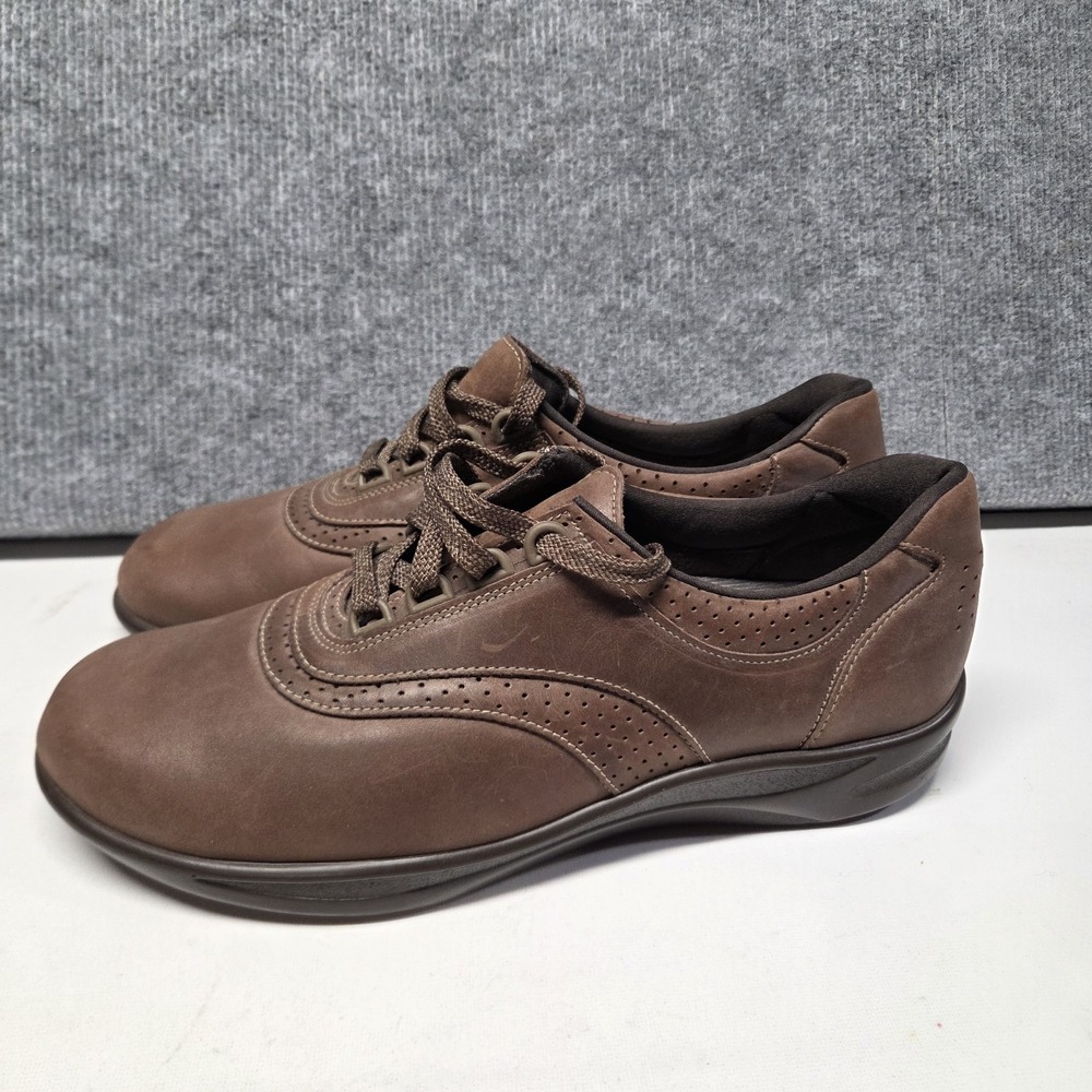 SAS Walk Easy Comfort Size 11 Brown Leather Walking Shoes Made in USA Orthopedic - Picture 5 of 14